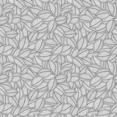 Seamless doodle  leaves pattern for coloring book.