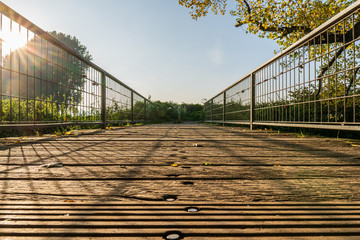 Brücke ins Grün