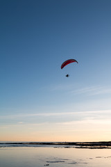 Paragliding on the beach