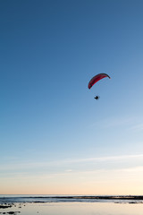Paragliding on the beach