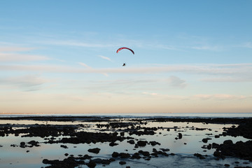 Paragliding on the beach