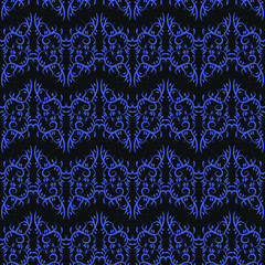Seamless classic ornamental vintage dark pattern repeat old style endless background