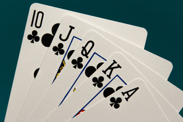 combination of five different play cards