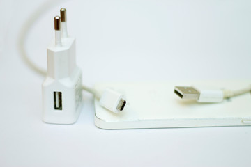 Smartphone and phone charge with power cord