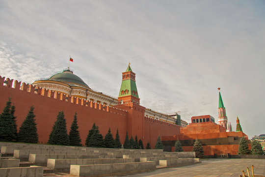 The Lenins Mausoleum - Lenins Tomb On The Red Square, Moscow