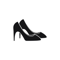 Woman shoes icon design isolated on white background. Vector illustration