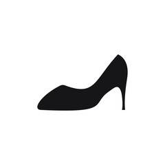 Woman shoes icon design isolated on white background. Vector illustration