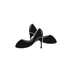 Woman shoes icon design isolated on white background. Vector illustration