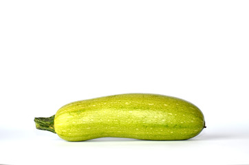 Ripe vegetable marrow isolated on white background,food photo
