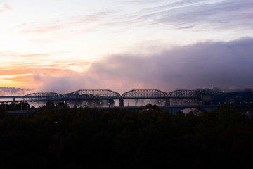 Chattanooga Sunset Over Tennessee River
