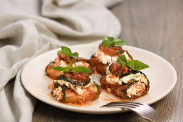 Zucchini Rolls with Ricotta