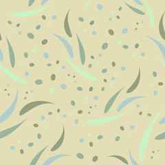 Seamless abstract soft pattern repeat endless bright leaves background