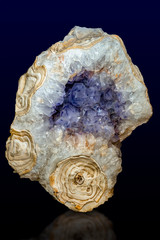 Close-up of raw Amethyst druse .Gemstone - detail.