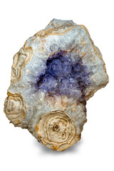 Close-up of raw Amethyst druse .Gemstone - detail.