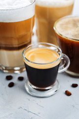 Coffee drink with fresh croissants