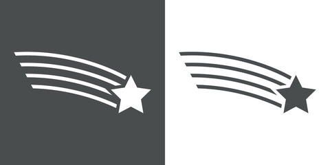 Icono plano estrella de Belén en gris y blanco © teracreonte