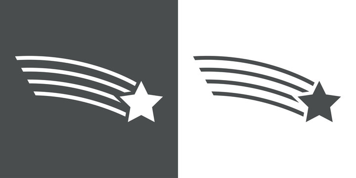 Icono plano estrella de Bel&eacute;n en gris y blanco