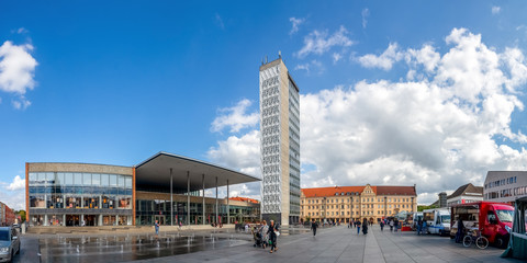 Marktplatz, Neubrandenburg, Mecklenburg Vorpommern, Deutschland 