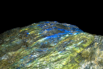 Macro shooting of gem raw natural Labradorite mineral texture as very nice natural background 