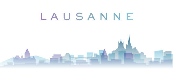 Lausanne Transparent Layers Gradient Landmarks Skyline