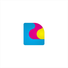Creative logos for printing companies. Minimalist design style