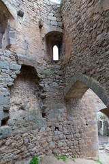 Obraz premium Ruined fortess Ortenbourg ( Château de l'Ortenbourg ). Alsace. France.