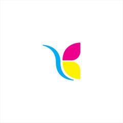 Creative logos for printing companies. Minimalist design style