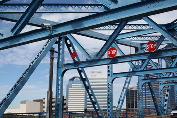 blue drawbridge in Jacksonville Florida #2