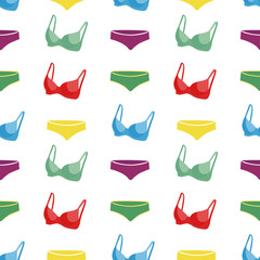 Woman underwear pattern vector illustration