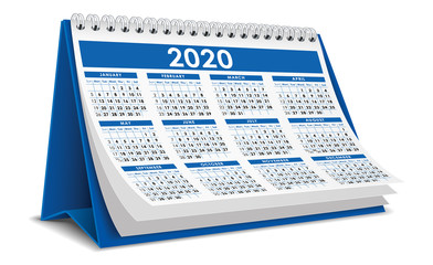 Blue 2020 Calendar