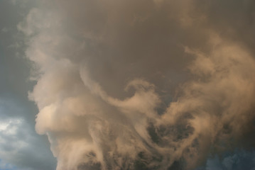 Thunderclouds before the storm. Rain clouds.