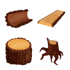 Vector illustration of signboard and wood symbol. Collection of signboard and wooden stock vector illustration.