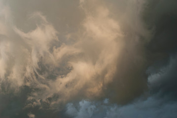 Thunderclouds before the storm. Rain clouds.