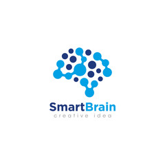 Fototapeta na wymiar Creative Brain Concept Logo Design Template