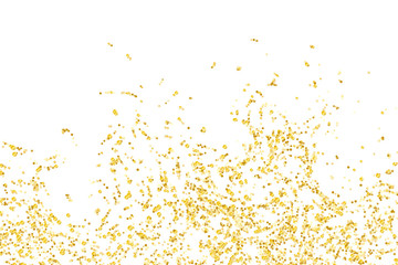 Golden glitter confetti - obrazy, fototapety, plakaty