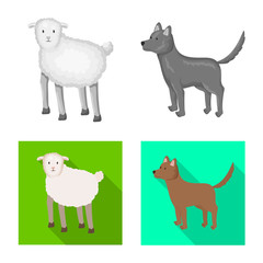 Vector design of breeding and kitchen icon. Set of breeding and organic stock vector illustration.