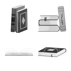 Vector illustration of education and source symbol. Collection of education and information stock symbol for web.