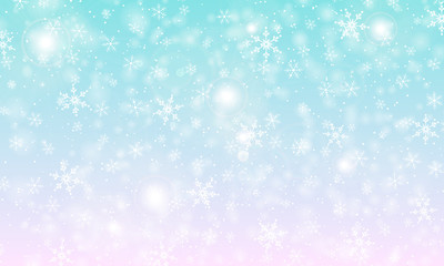 Fototapeta premium Falling snow background. Vector illustration