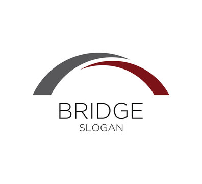 Fototapeta bridge logo design template