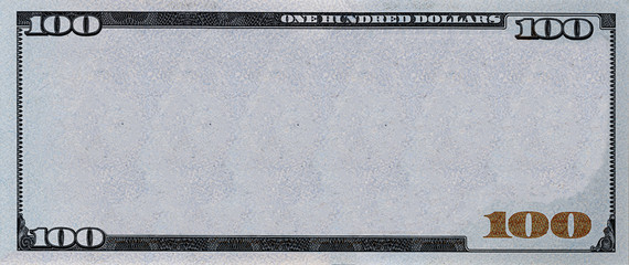 U.S. dollar border with empty middle area