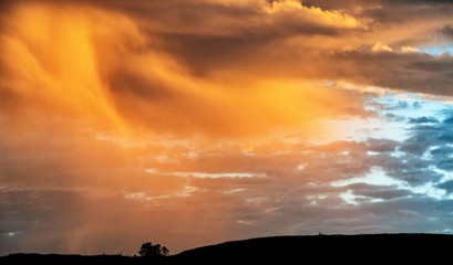 coucher de soleil campagne