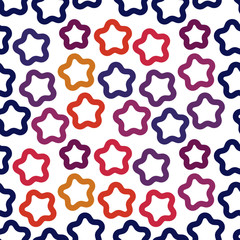 Star pattern color vector illustration