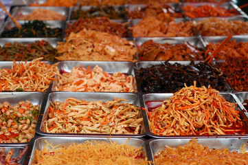 vegetables in market in China
