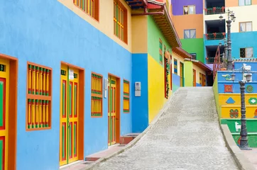 Foto op Canvas Beautiful and colorful street in Guatape © Carolina Jaramillo