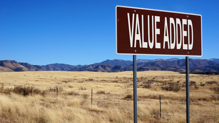 Value added word on road sign