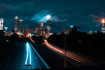 Fototapeta premium Nachts in Atlanta