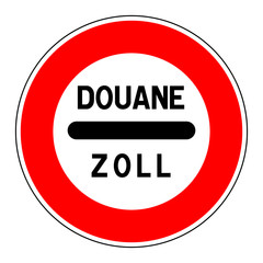 Douane zoll sign