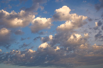 Storm clouds at sunset