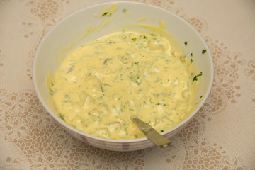 mayonnaise with mushrooms and spices