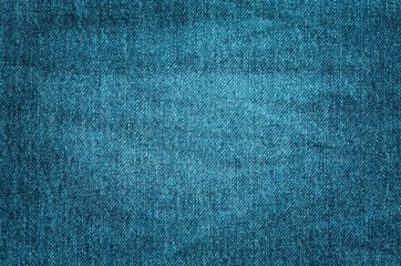 Interesting material background. Texture of blue cotton material.